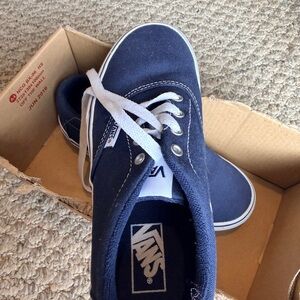 Kid’s Vans Dark Blue Canvas Sneakers